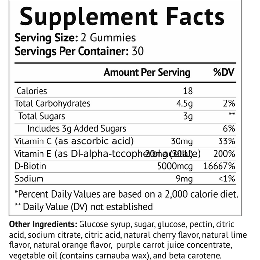 Glow Up Gummies with Biotin + C & E