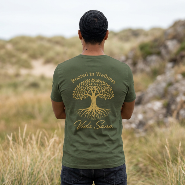 Rooted in Wellness Tee — Vida Sana Tree Graphic Short Sleeve Shirt