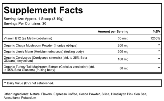 Wake Up Espresso  Coffee with Organic  Mushroom  Complex